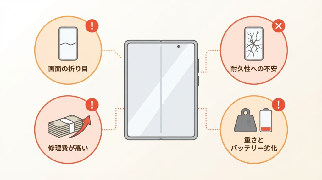 折りたたみスマホ4つの懸念点