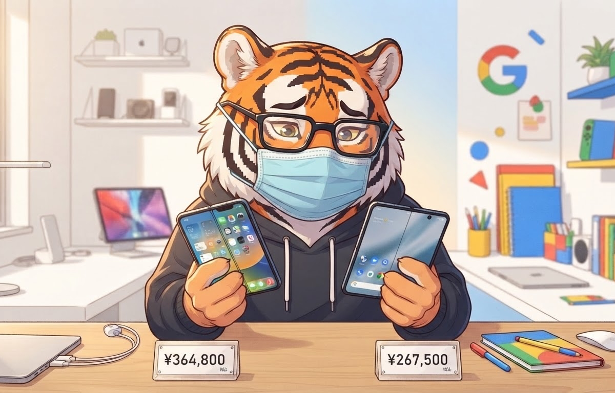 スマホを比べて悩む筆者